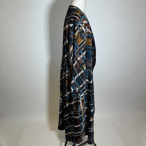 NWT Signature by Robbie Bee 3/4 Sleeve Faux Wrap Midi Dress Womens Plus Size 3X - Picture 4 of 12